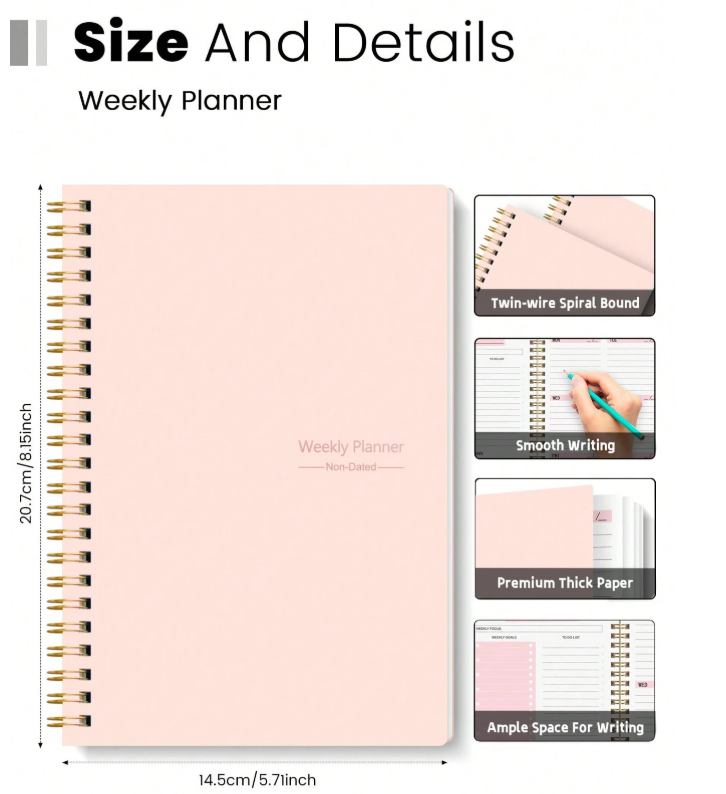 Planner - A5 Weekly Planner - Non dated