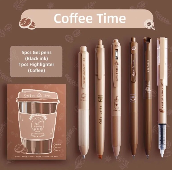 Pens - Aesthetic Coffee Style Gel Pens