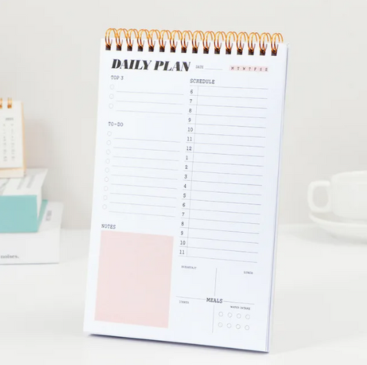 Planner - Daily Plan Baby Pink - A5 Gold Coil