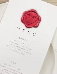 Heart Embossed Wax Style Stickers (10 pack)