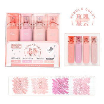 Pens - Sparkly Pastel Colored Highlighters 4 Pcs/Set