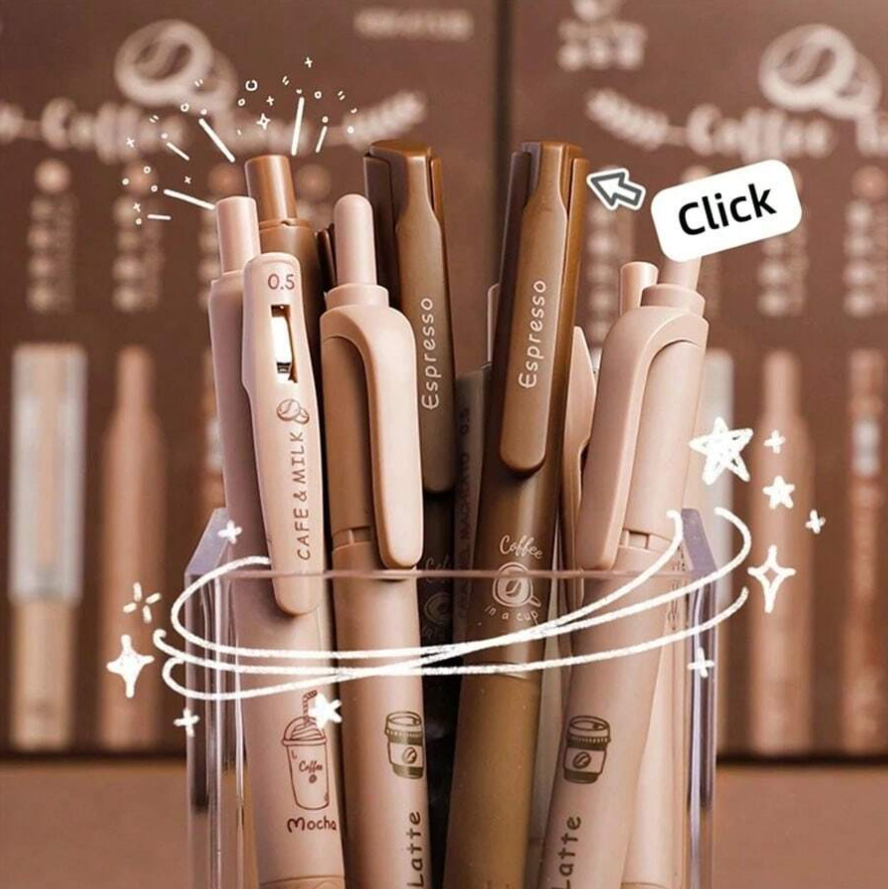 Pens - Aesthetic Coffee Style Gel Pens