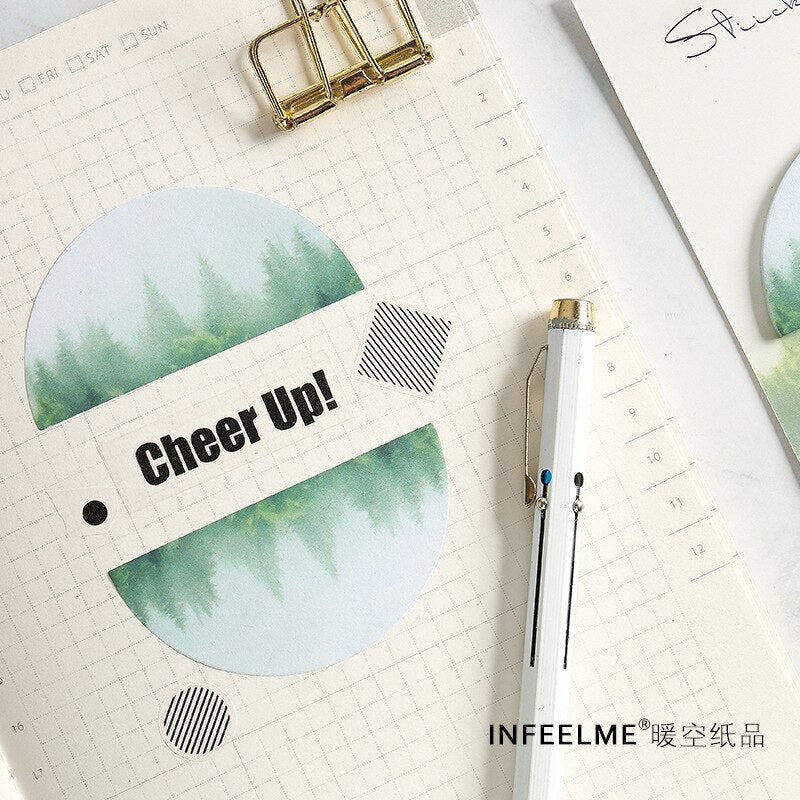 Sticky Memo shapes - Stunning Mountains and Forest scenery